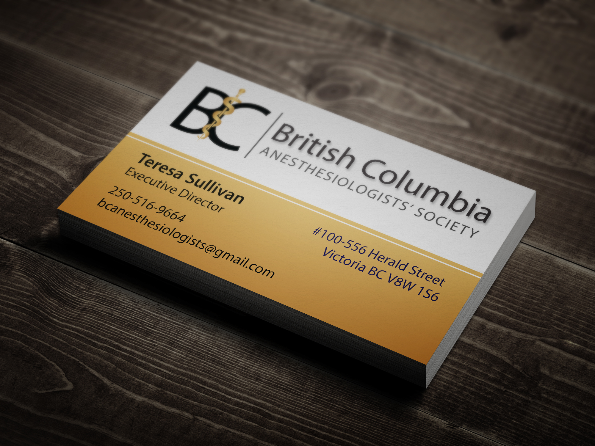  BC Anesthesiologists' Society Business Cards